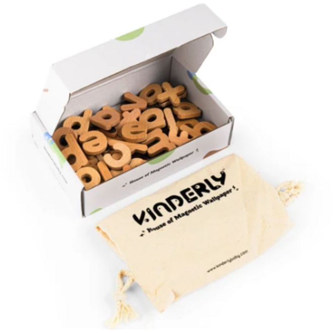 Magnetische houten letters