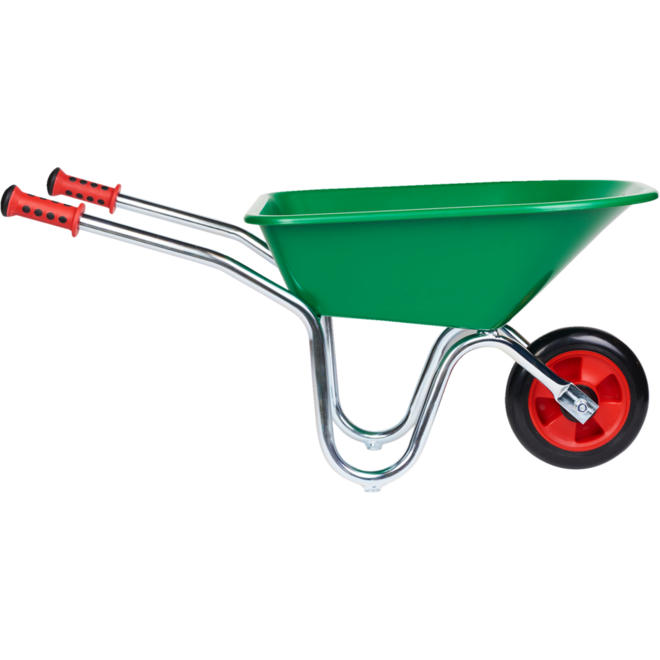 Kruiwagen verzinkt frame, kunststof bak (verpakt in doos)