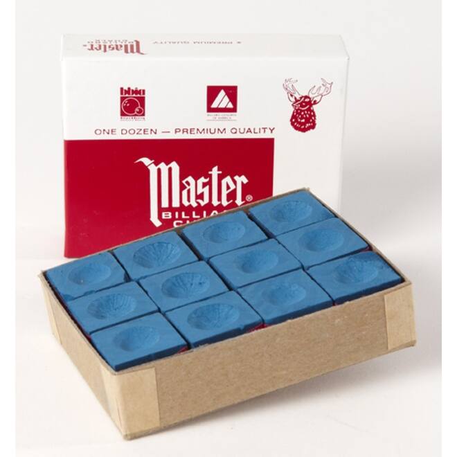 Master doosje krijtjes 12 st. blauw