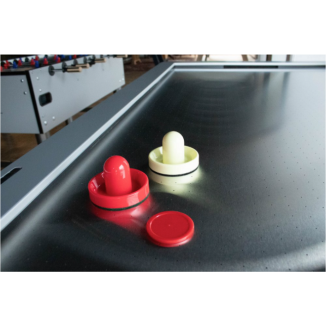 Bilijardai Dino Airhockey 7ft zwart RVS voorzien van 2 motoren