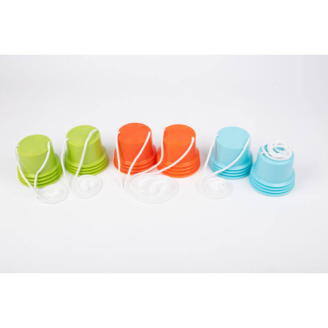 Loopklossen ECO, 3 sets (blauw, groen en oranje)