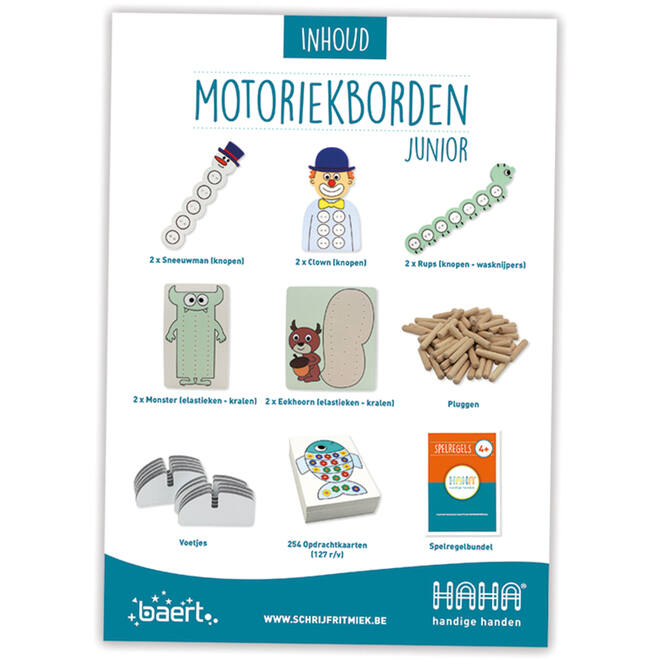 Fijne motoriek - Handige Handen - motoriekborden - junior - per set