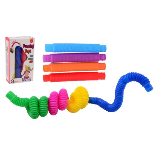 Fidget buizen in doos van 8 stuks, 21 x 3 cm