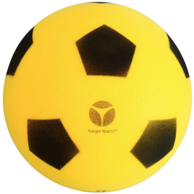 Voetbal | Soft soccer Ball, Ø 20 cm, geel/zwart, 200 g