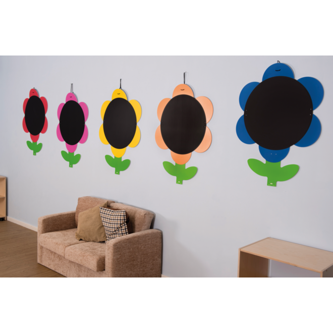 Krijtbord margrieten voor buiten, set van 5 stuks