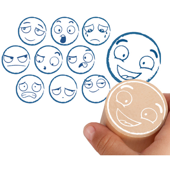 Stempels met 10 emoties