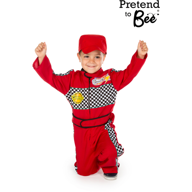 Verkleedkleding ECO Formule 1 Coureur, 4-7 jaar