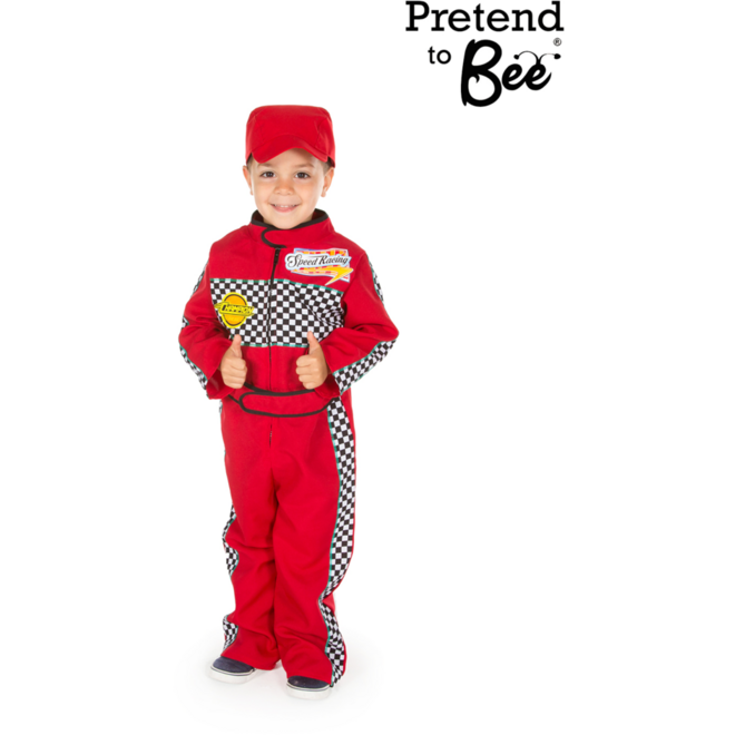 Verkleedkleding ECO Formule 1 Coureur, 4-7 jaar