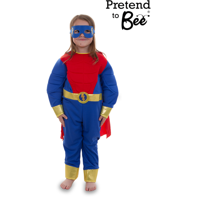 Verkleedkleding Superheld pak, 4-7 jaar