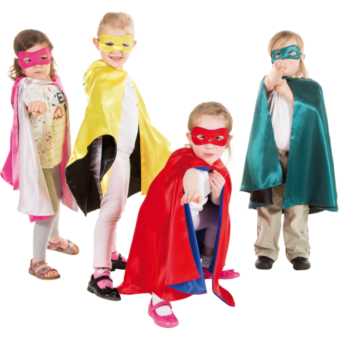 Verkleedkleding superhelden set van 4, 4-7 jaar