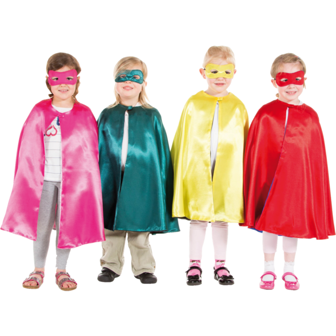 Verkleedkleding superhelden set van 4, 4-7 jaar
