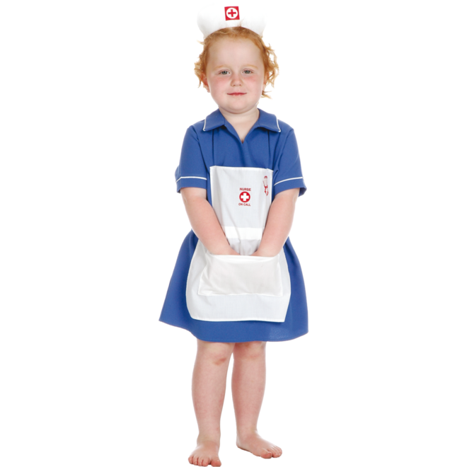 Verkleedkleding ECO verpleegster, 4-7 jaar
