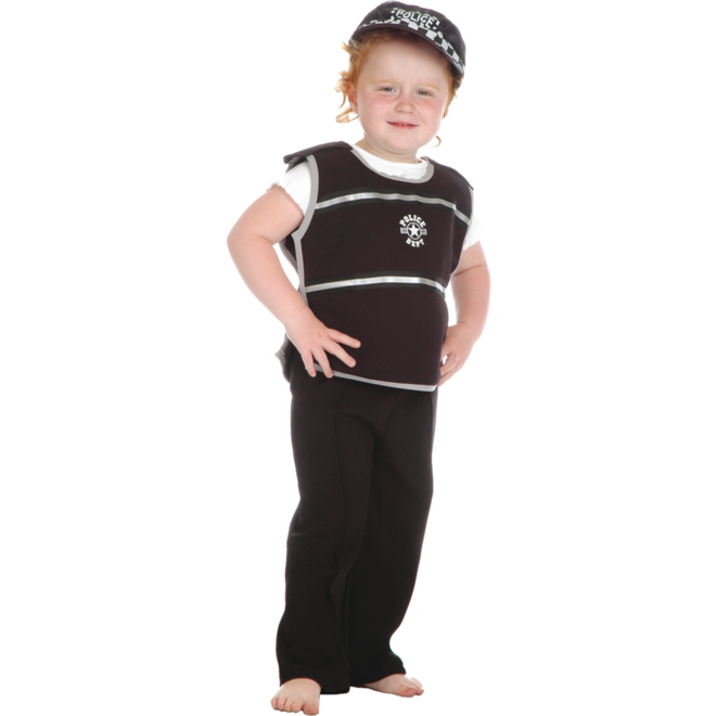 Verkleedkleding ECO politie, 4-7 jaar