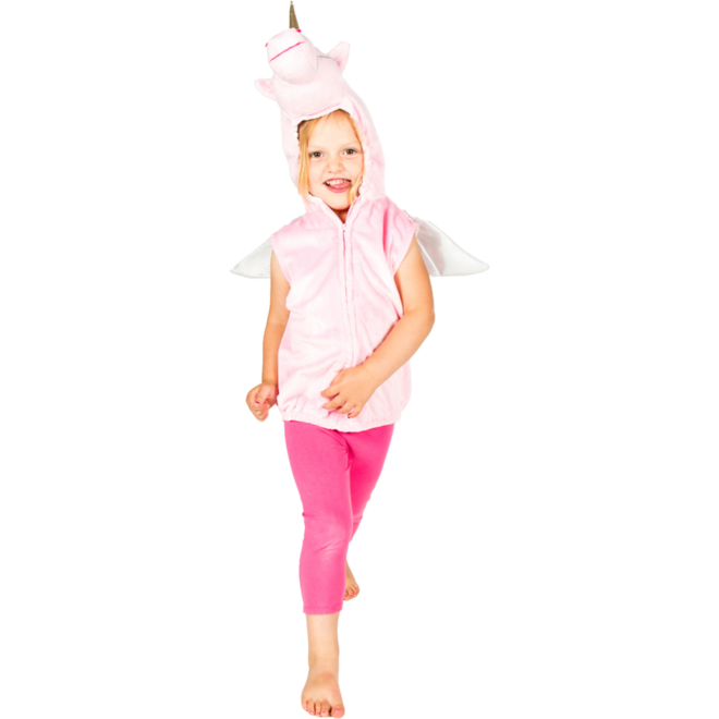 Verkleedkleding Unicorn zip-up, 3-7 jaar