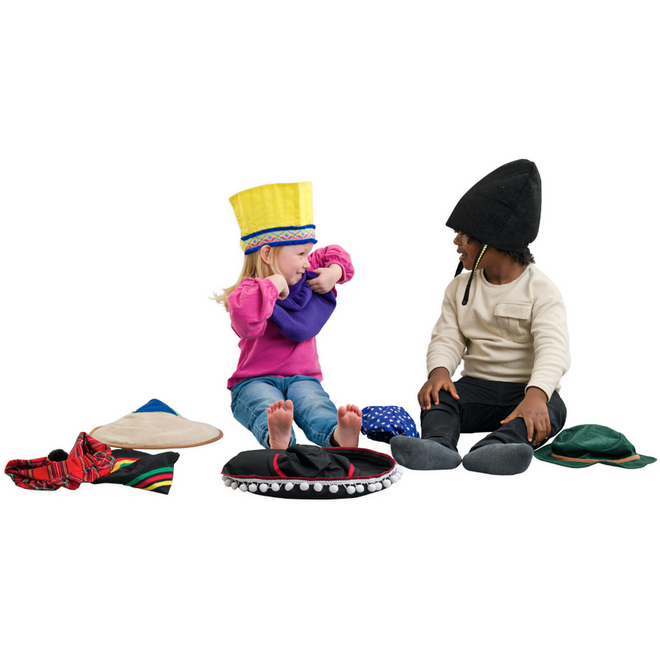Verkleedkleding | Hoeden uit de hele wereld, set van 9 stuks