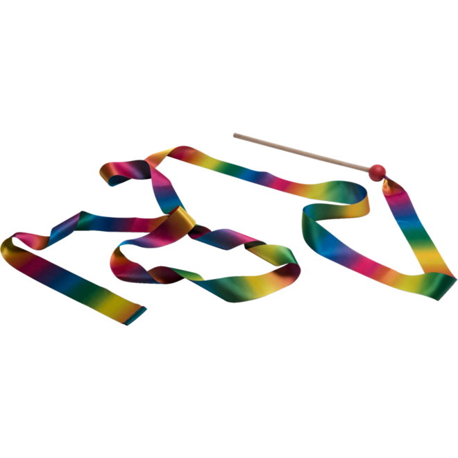 BS | Danslint regenboog 3 meter, houten stok