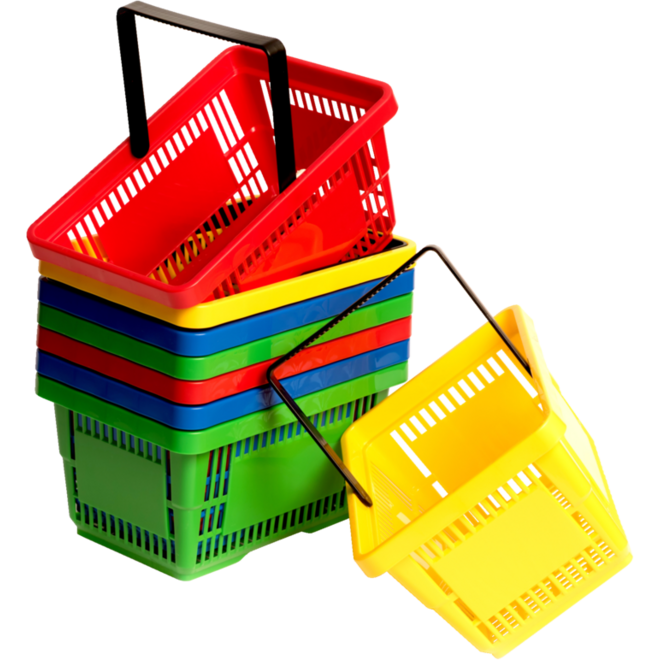 Boodschappenmandjes, 8 stuks assorti