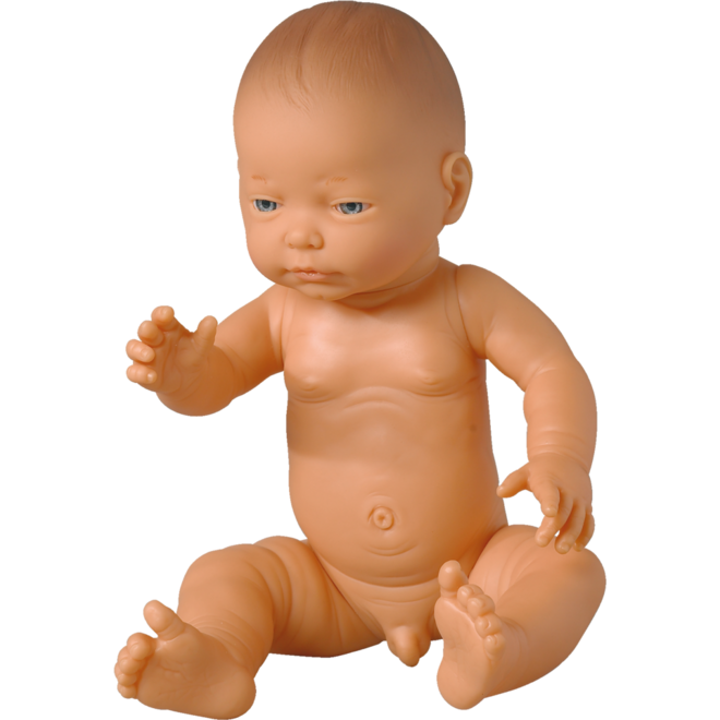 Pop jongen Europees zonder haar, 42 cm, Les Pluminis