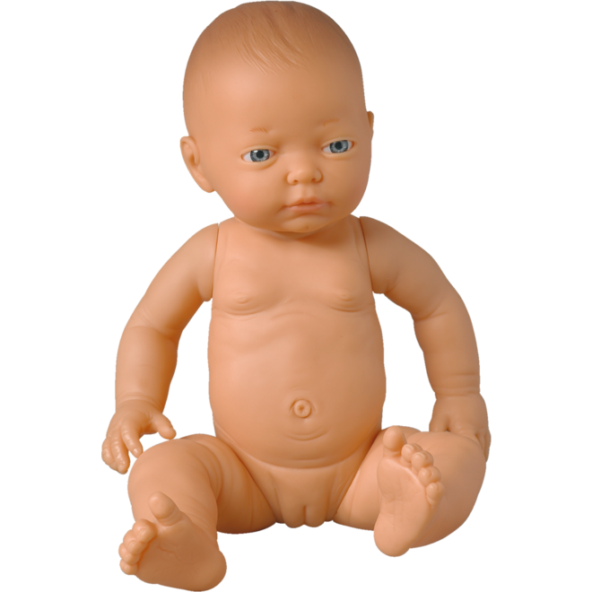 Pop meisje Europees zonder haar, 42 cm, Les Pluminis