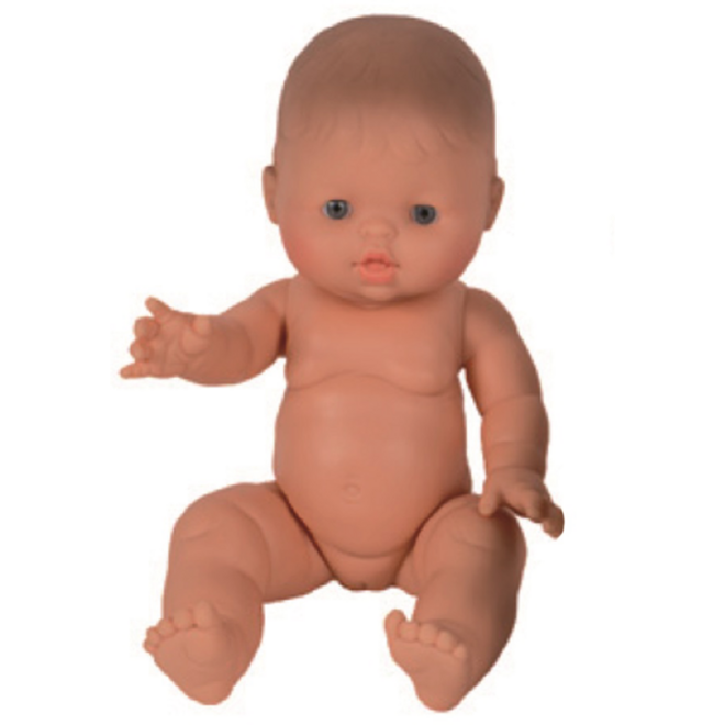 Pop meisje Europees zonder haar, 30 cm, Les Pluminis