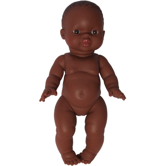 Pop meisje Afrikaans zonder haar, 30 cm, Les Pluminis