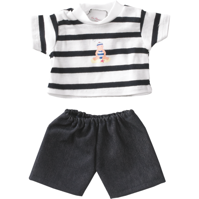 Poppenkleertjes korte broek met shirt 40 cm