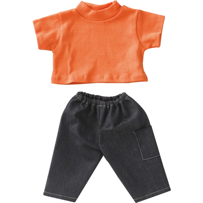 Poppenkleertjes spijkerbroek met t-shirt 40 cm