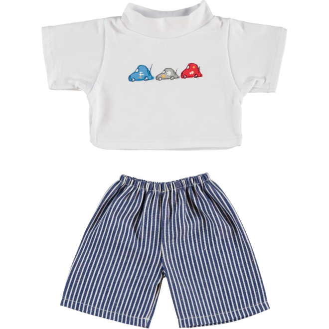 Poppenkleertjes broekje met wit shirt 40 cm