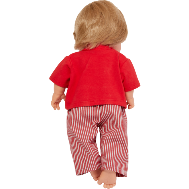 Pop meisje Europees met haar en kleding, 40 cm, Les Pluminis