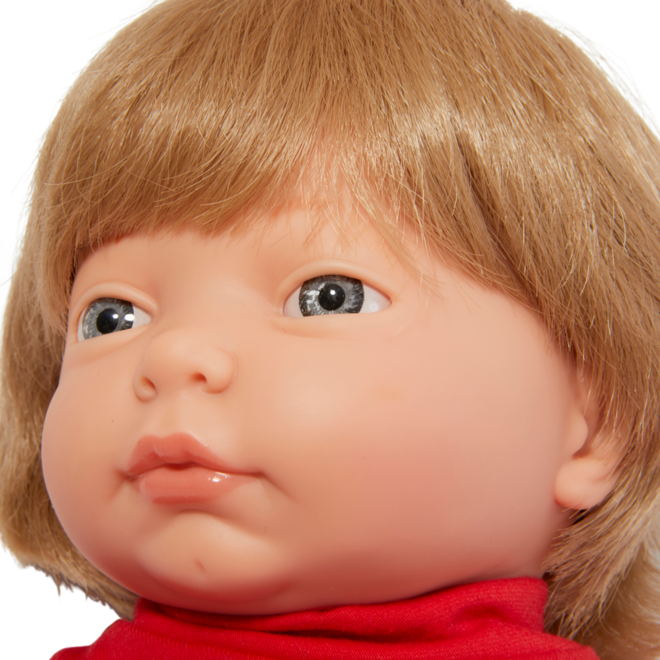 Pop meisje Europees met haar en kleding, 40 cm, Les Pluminis