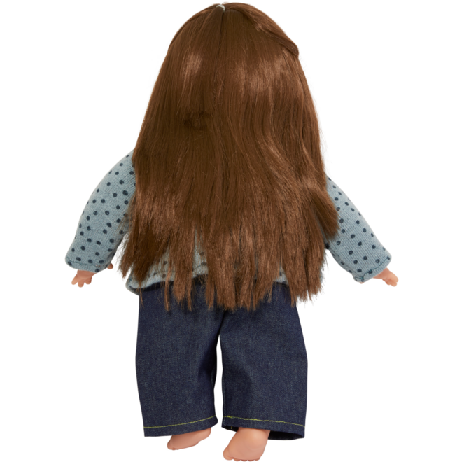 Pop zacht Europees met haar en kleding, 45 cm, Les Pluminis