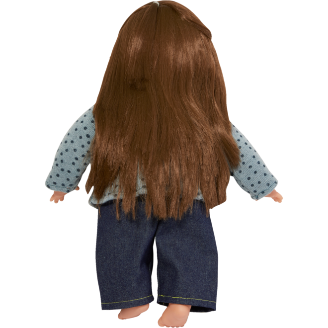 Pop zacht Europees met haar en kleding, 45 cm, Les Pluminis