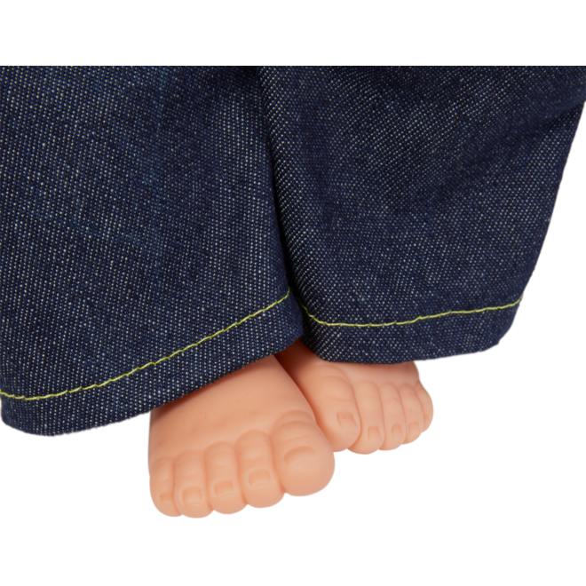 Pop zacht Europees met haar en kleding, 45 cm, Les Pluminis