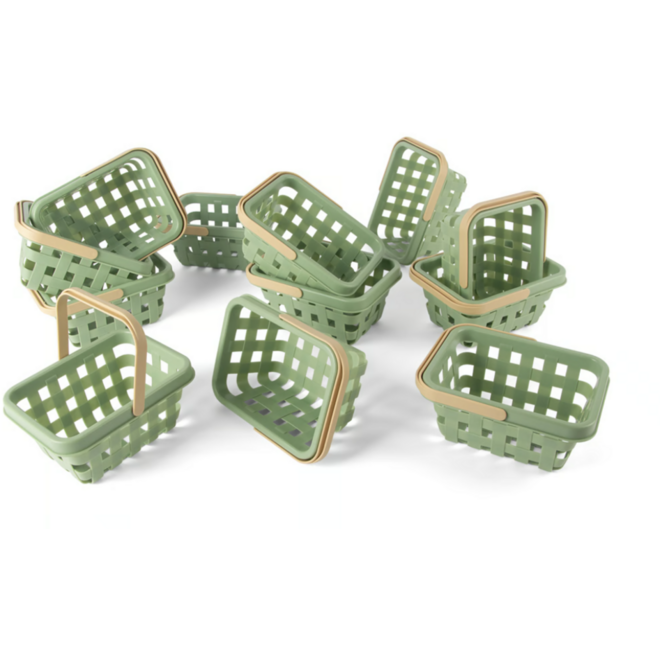 Winkelmandjes, groen, set van 12 stuks