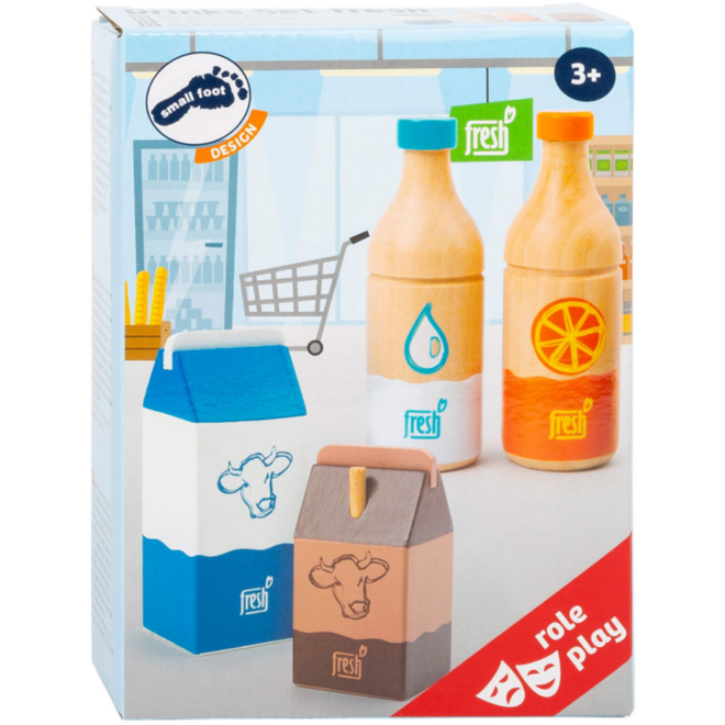 Small Foot - Houten Speeleten Dranken Set Fresh, 4dlg,