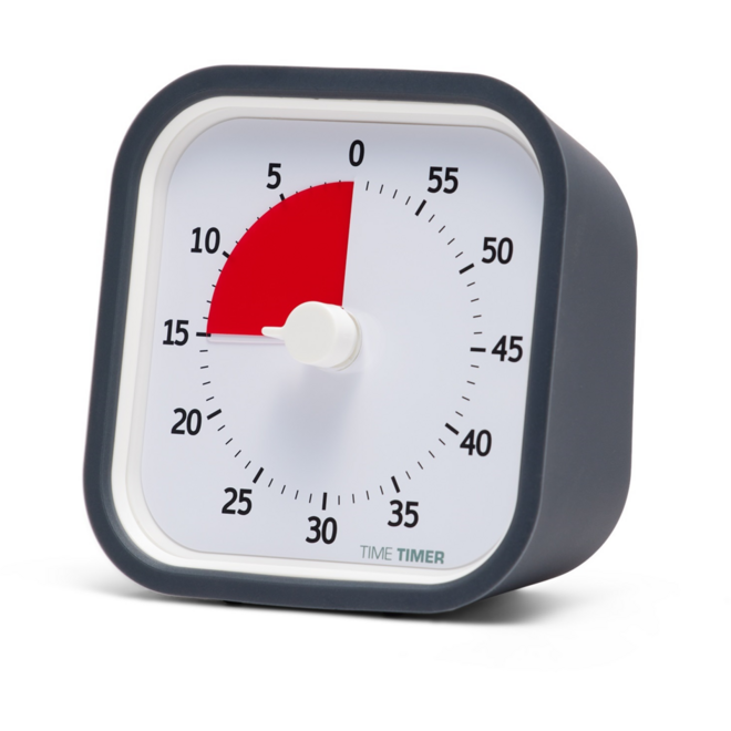 Time Timer Mod donkergrijs formaat 9 × 9 cm