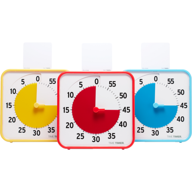 Time Timer® Primary Colour Collection, geel, rood, blauw