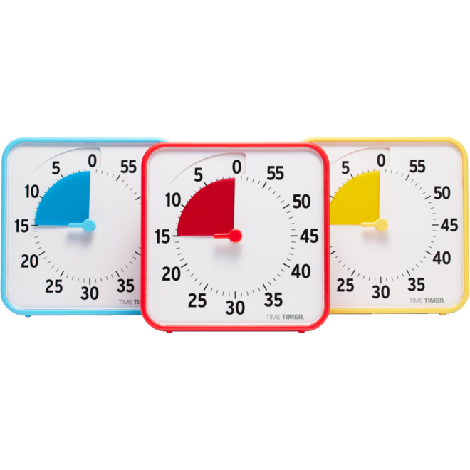 Time Timer® Primary Colour Collection, geel, rood, blauw
