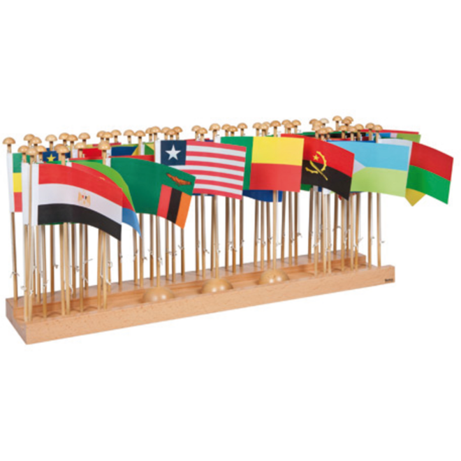 Vlaggenstandaard Afrika incl. vlaggen