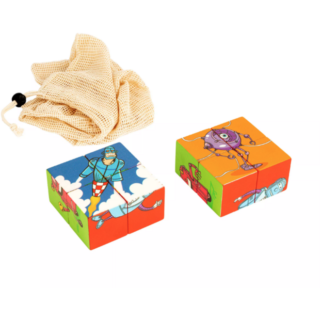 Blokkenpuzzel, robots