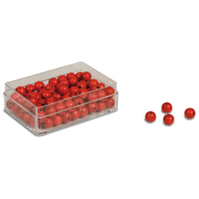 Deelmateriaal kralen rood 100 stuks