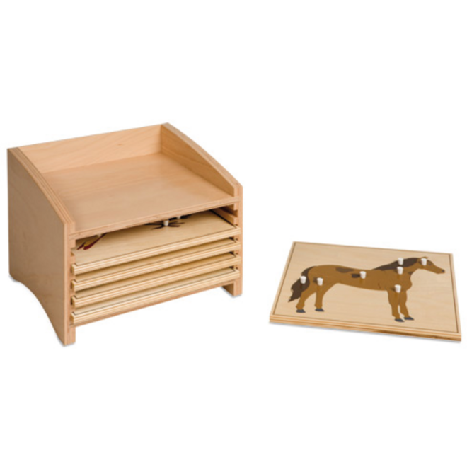 Dierenpuzzels 5-vaks kastje