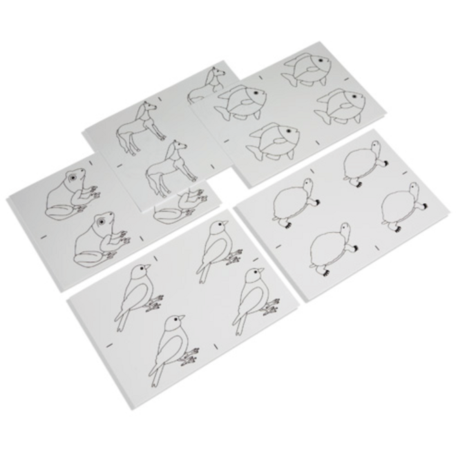 Kopieerkaarten dierenpuzzels