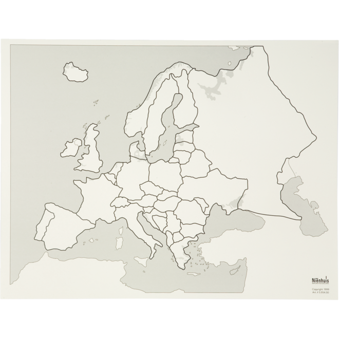 Controlekaart Europa, karton