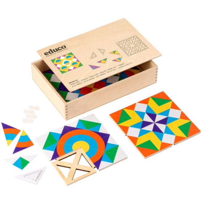 Driehoeksspel - kleurenkunst