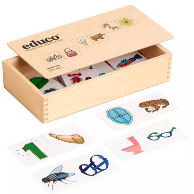 Dubbelwoord in kist 24x13x6cm Educo
