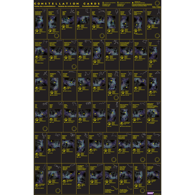 Sterrenbeeldkaarten, 54 stuks