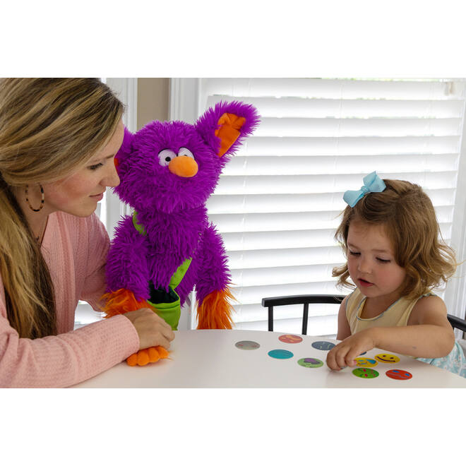 Emotie Edgar, pop 51 cm met 12 emotie fiches