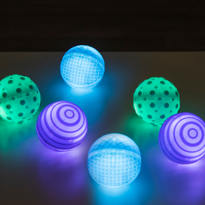 Lichtgevende ballen, 6 stuks