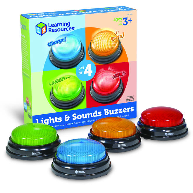 Zoemers met licht en geluid (set van 4)